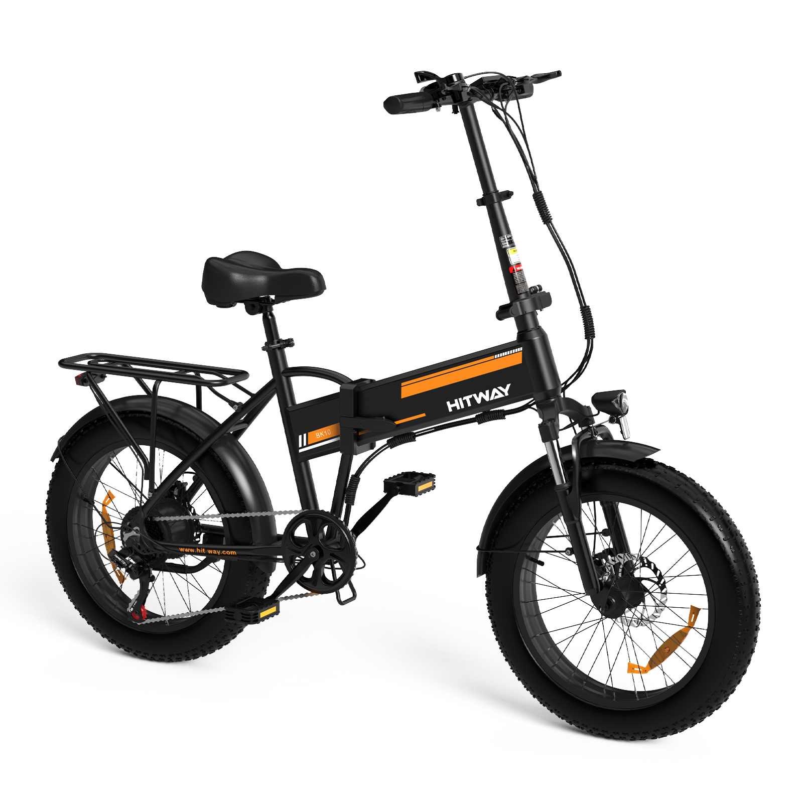 HITWAY BK10 Mountainbike (Laufradgröße: 20 Schwarz Orange) 432, Zoll, und Unisex-Rad