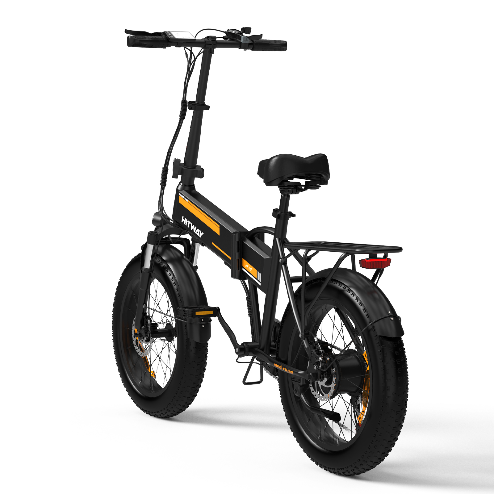 20 Unisex-Rad, Mountainbike und (Laufradgröße: BK10 432, Zoll, Schwarz Orange) HITWAY