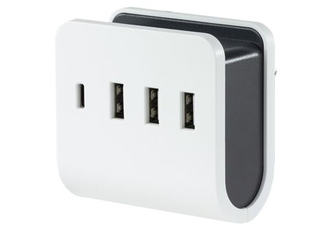 REV USB-Ladegerät Zwischenstecker (Weiß, 2 USB-Anschlüsse)