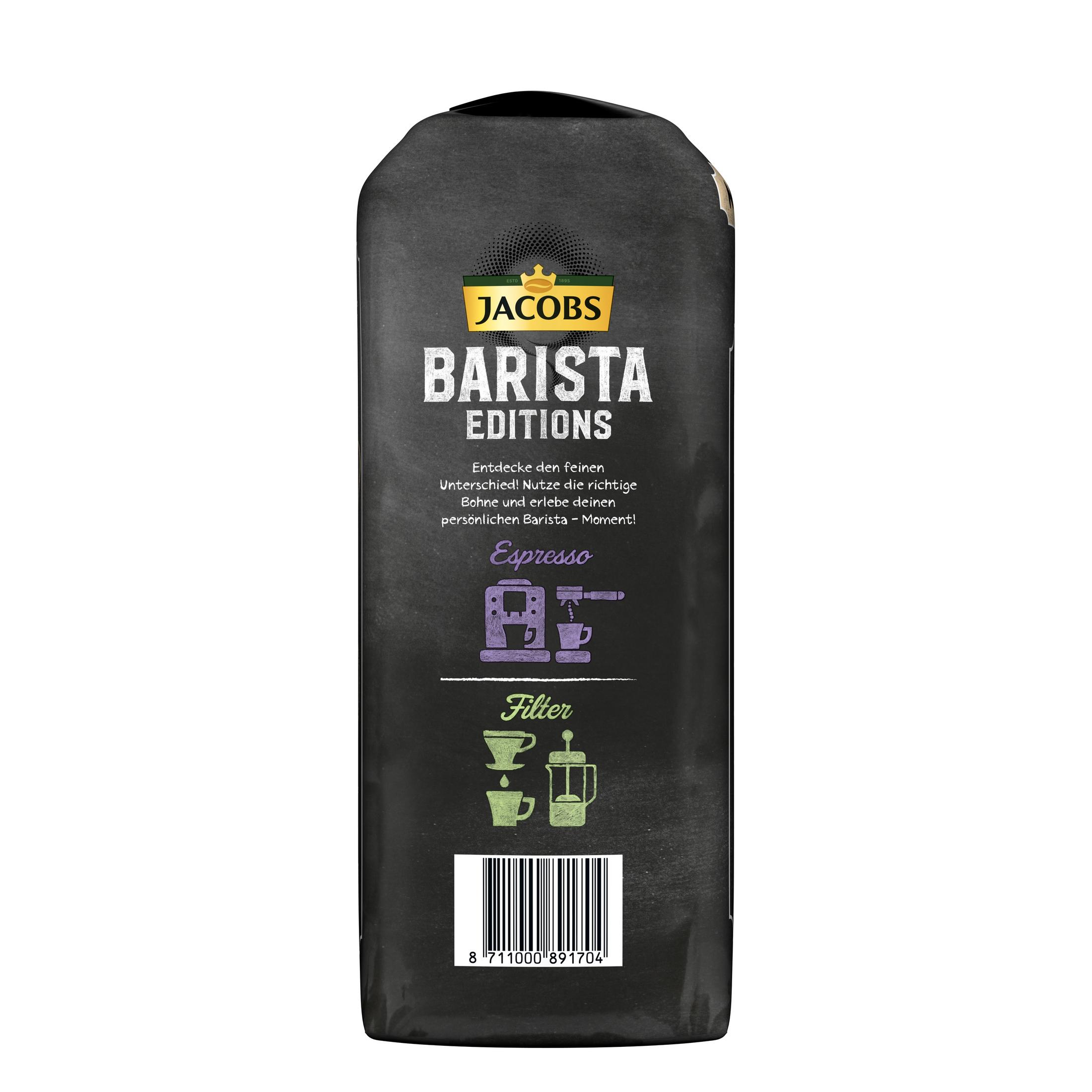 Schwarze Kaffeetüte mit Text und Illustrationen, freigestellt.