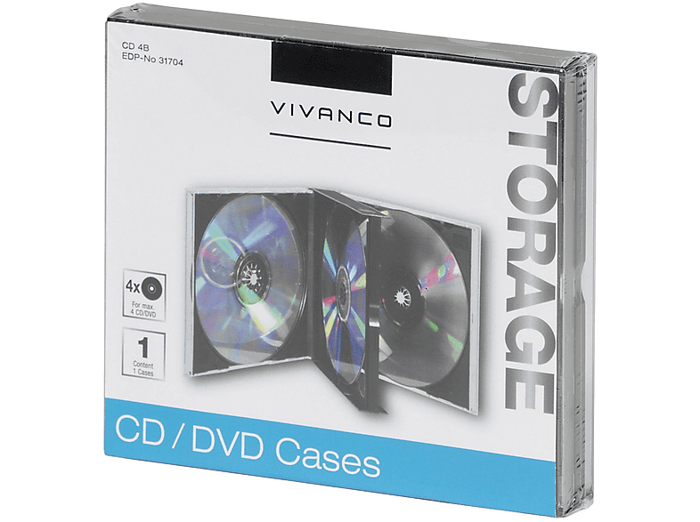 VIVANCO 31704 CD JEWEL CASE SCHWARZ Archivierung CDs und DVDs Schwarz