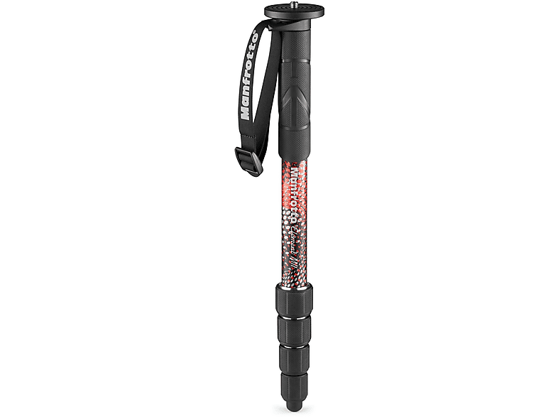 MANFROTTO MMELMIIA5RD ELEMENT MII mm Stativ, offen ALU ROT EINBEIN 1590 SEC. 5 bis Rot, Höhe Einbein