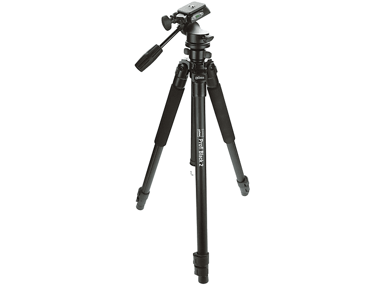 DÖRR 372748 PRO BLACK 2 Dreibein Stativ, Schwarz, Höhe offen bis 1620 mm