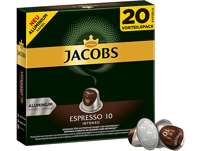 JACOBS 4057019 ESPRESSO INTENSO 20ER 10 Kaffeekapseln (Nespresso)