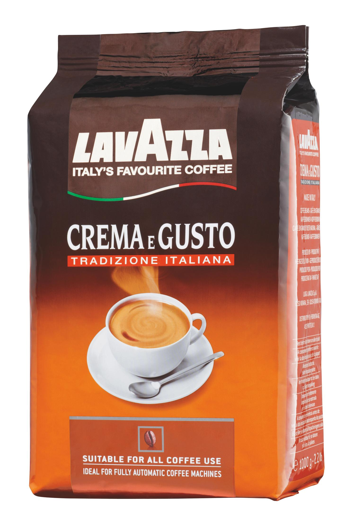3827 CREMA (Kaffeevollautomaten) ITALIANA LAVAZZA BOHNE KG 1 GUSTO Kaffeebohnen E TRADIZIONE