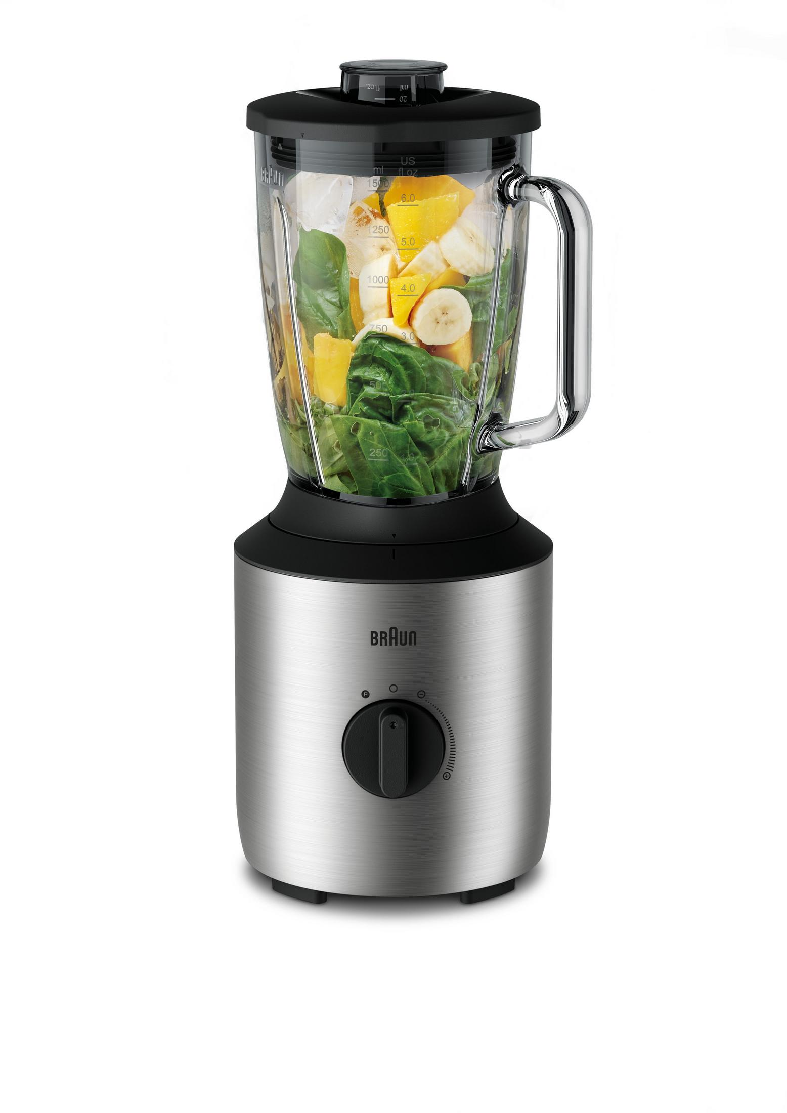 BRAUN JB 3272 Standmixer Edelstahl gebürstet/Schwarz (800 Watt 