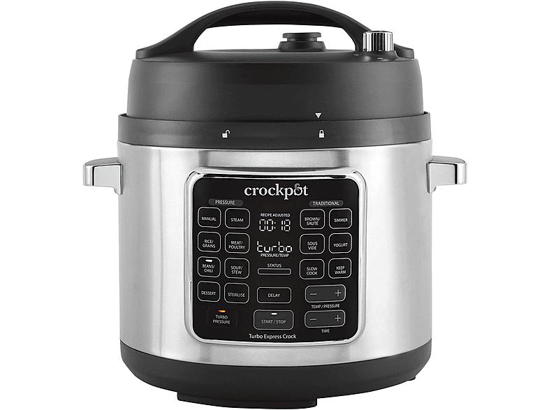 CROCKPOT CSC062X 01 5 6 L TURBO EXPRESS Multikocher Schnellkochtopf Silber R hrsch sselkapazit t 5 6 l 1400 Watt