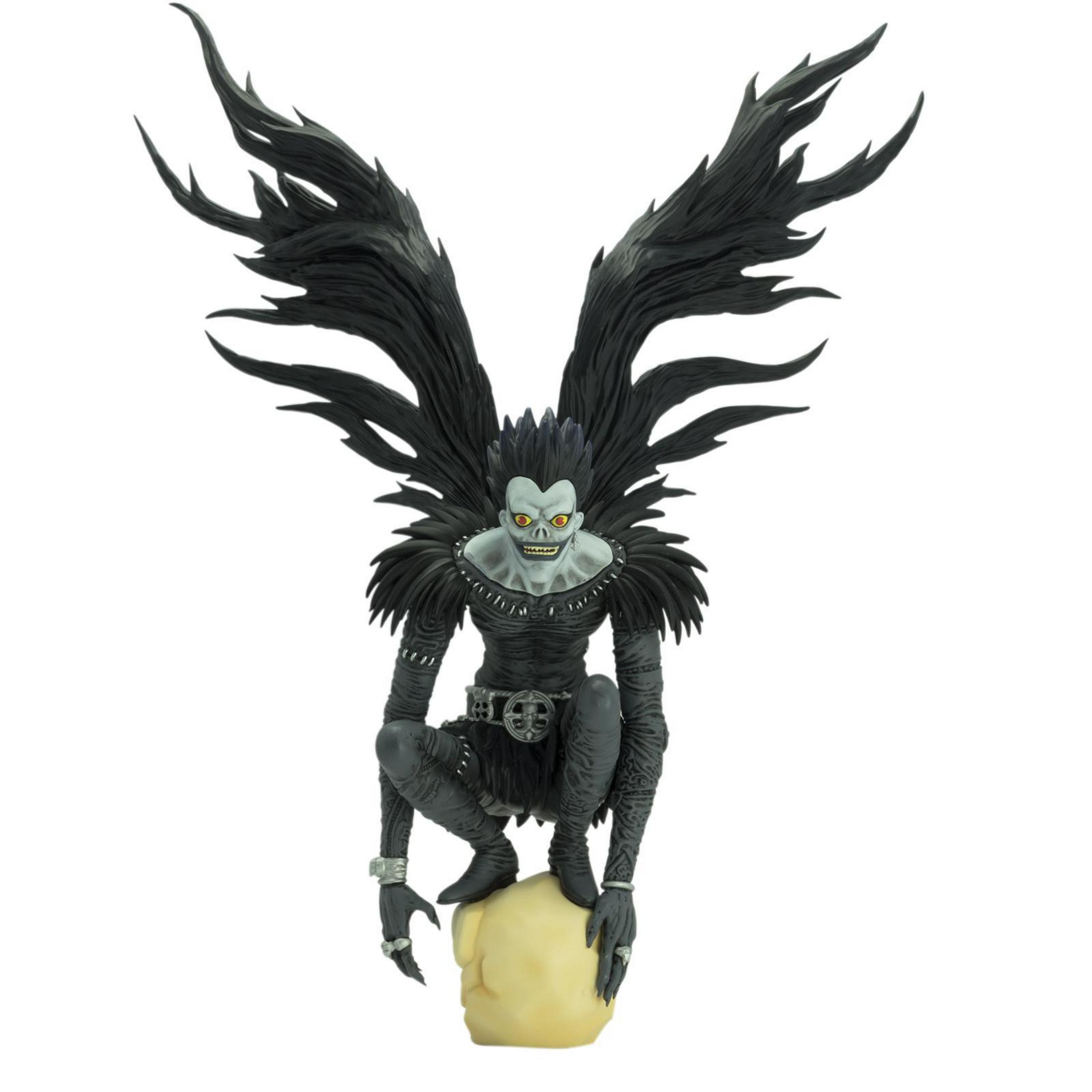 Figur von Ryuk, dem Death Note Shinigami, mit Flügeln und einem Schädel.
