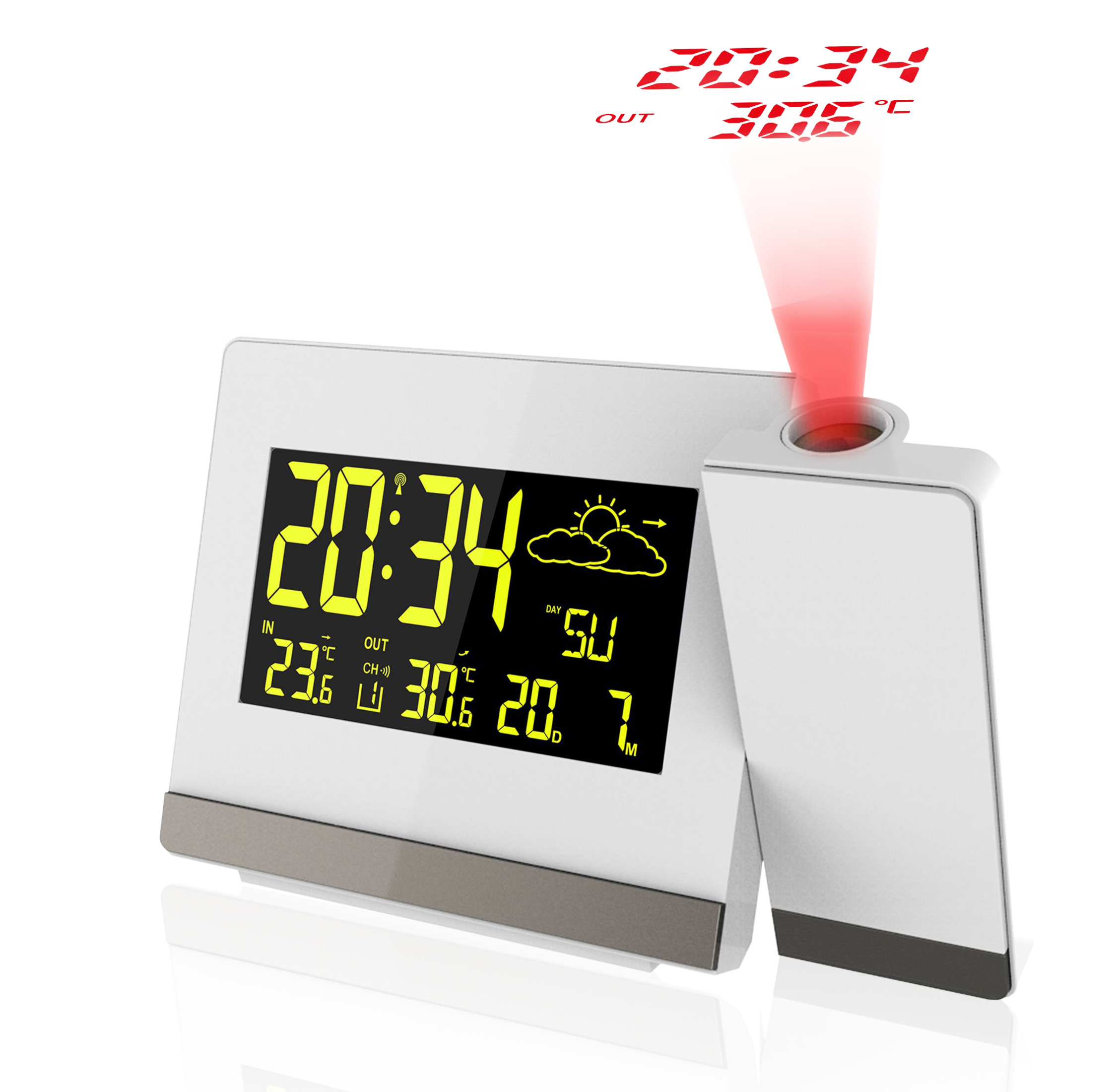 TECHNOLINE WT 549 SILBER Projektionwecker MediaMarkt