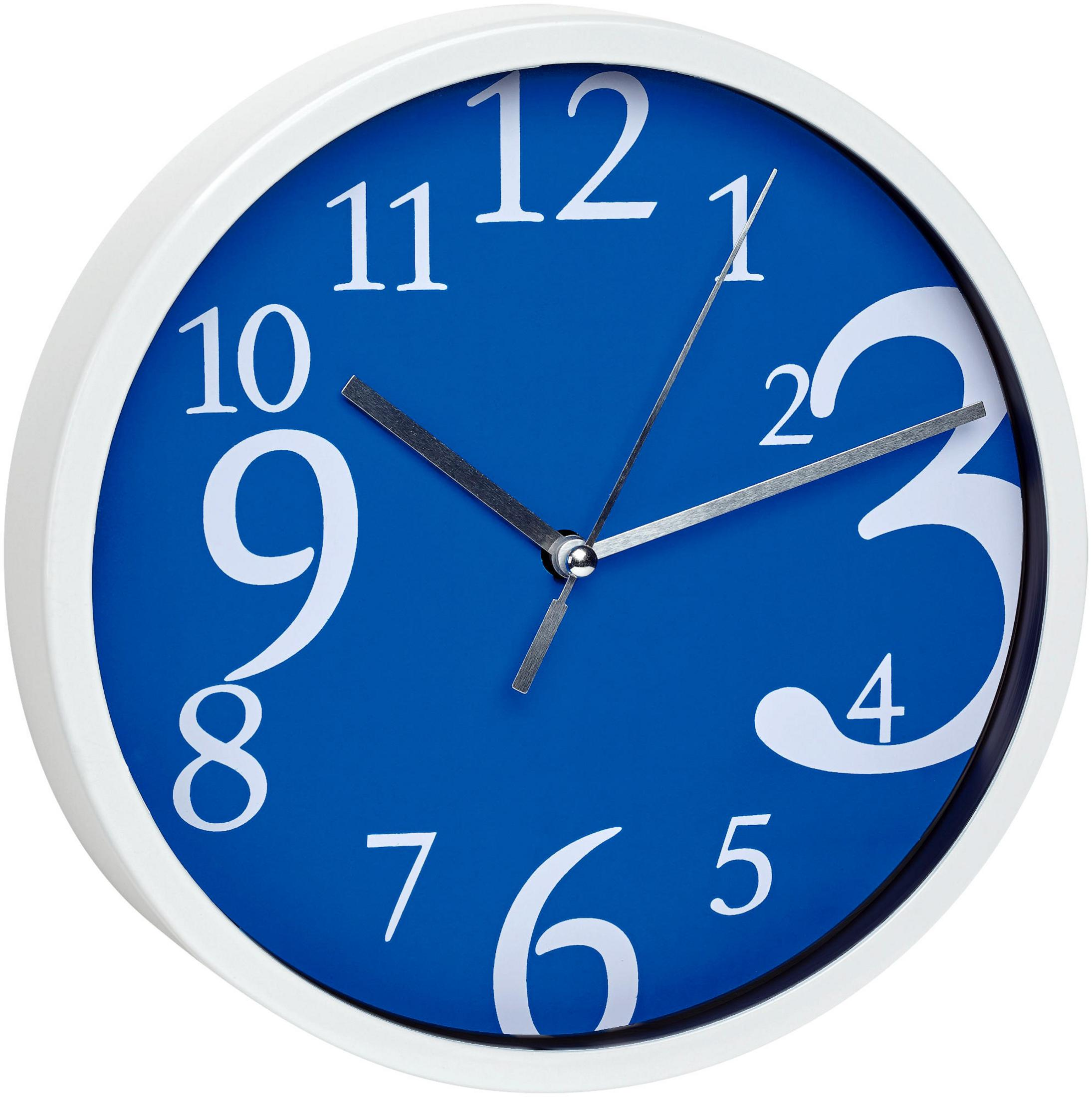 TFA WANDUHR WEISS, BLAUES ZIFFERBLATT Wanduhr MediaMarkt