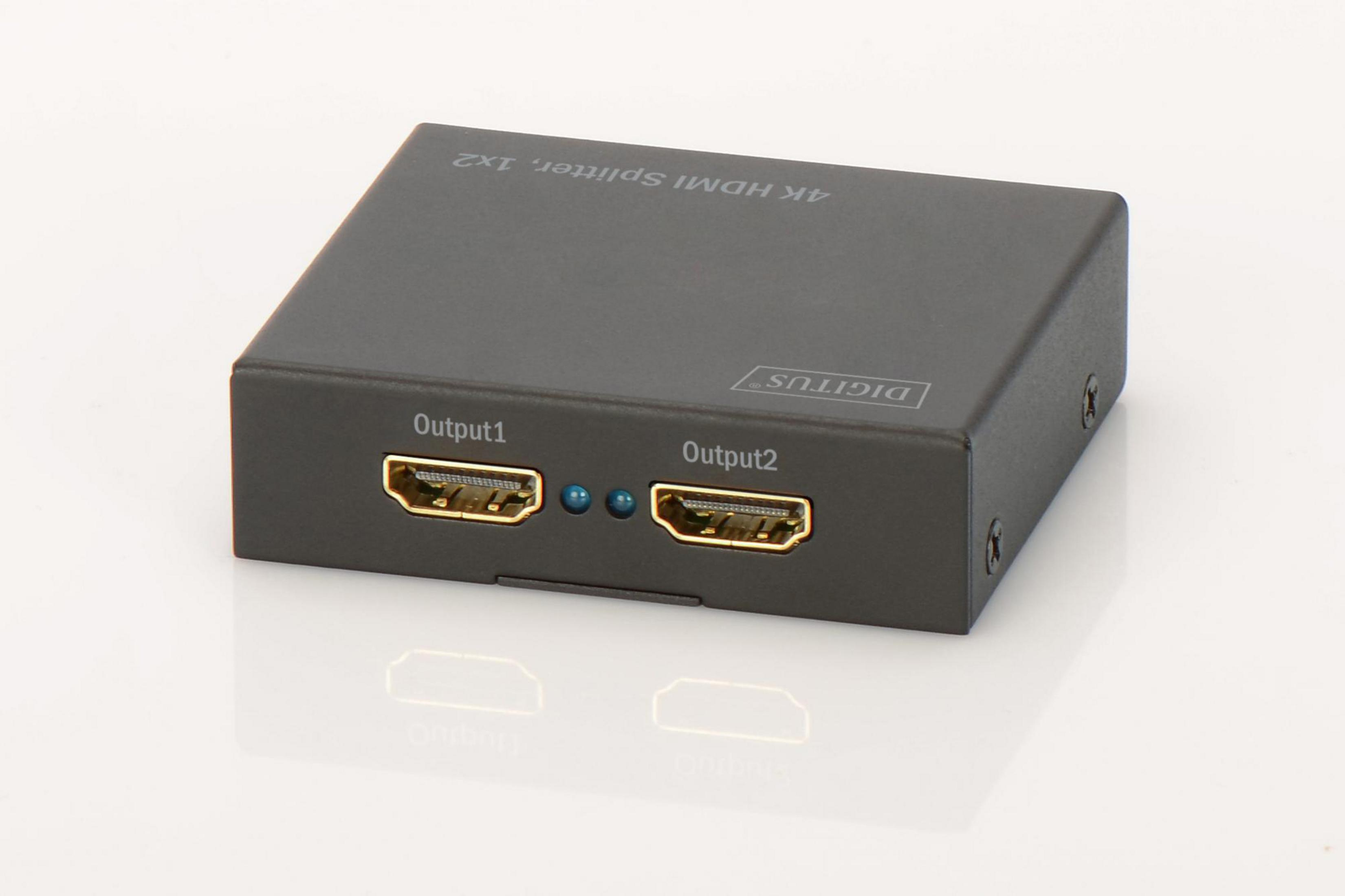 DIGITUS DS-46304 2 Port HDMI 4K 4096x2160 HDCP 1.3 HDMI Video Çoklayıcı Splitter