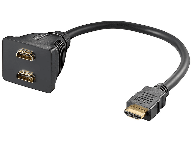 GOOBAY 69784 HDMI HDMI 0,1M, VERGOLDET Adapter KABELADAPTER