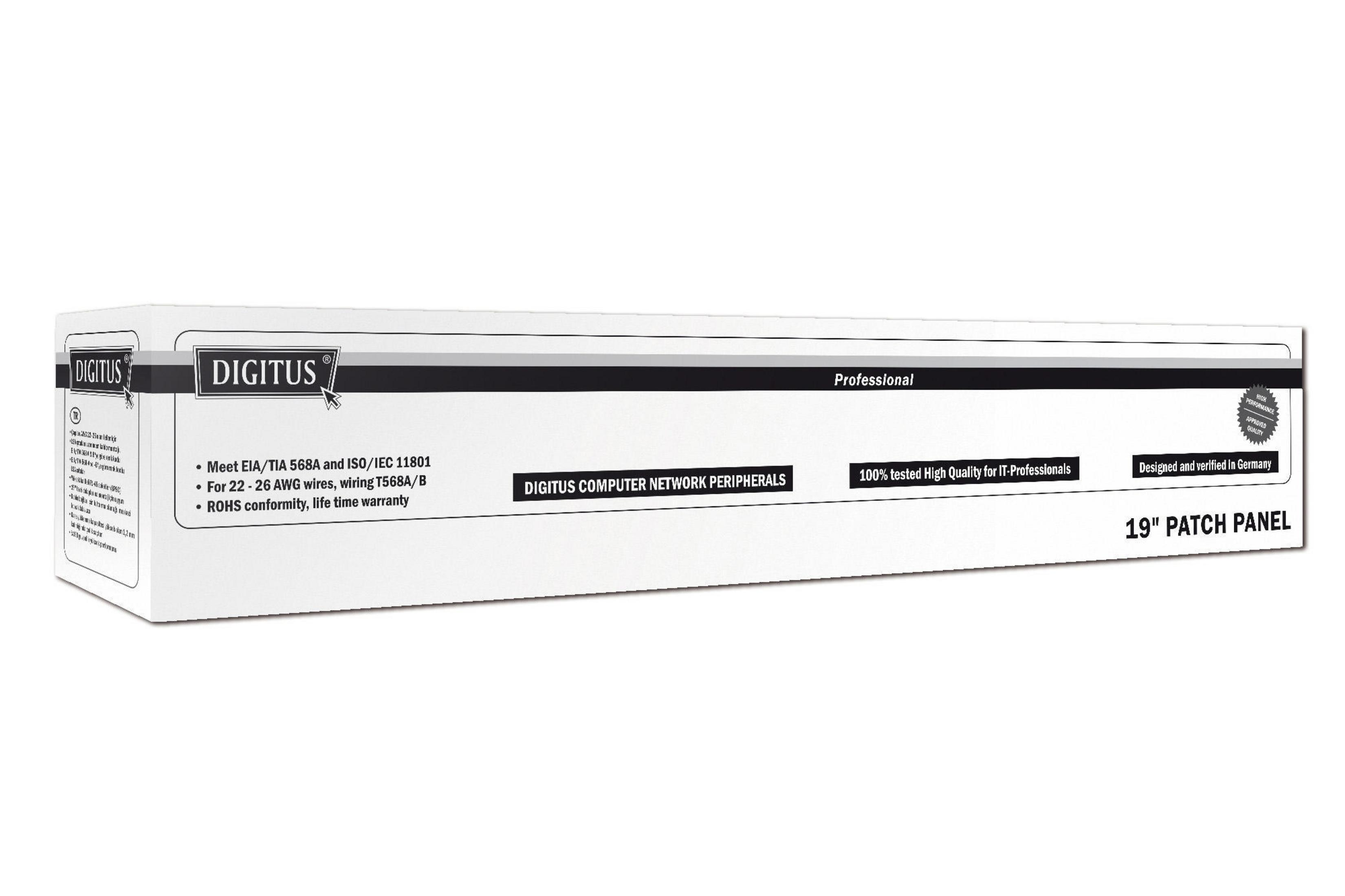 E PATCH DIGITUS CAT 6 16-PORT, DN-91616U Patchpanel PANEL