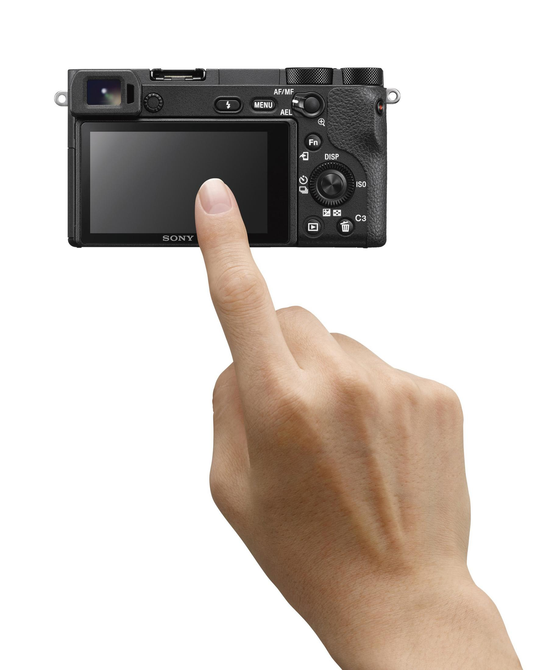 SONY cm B Systemkamera, Display WLAN 7,6 6500 Touchscreen, (ILCE6500B) ALPHA
