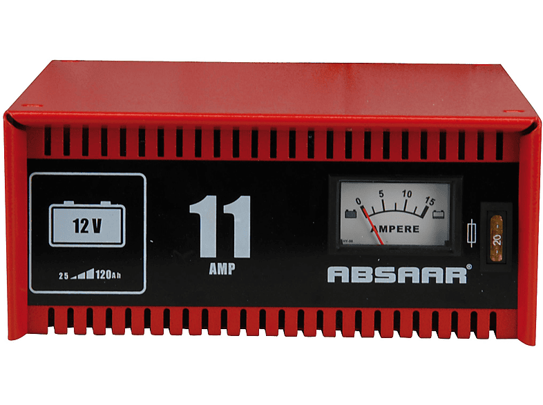 ABSAAR 77906 BATTERIE-LADEGERÄT 11A Ladegerät, Rot/Schwarz | Akku-Ladegeräte