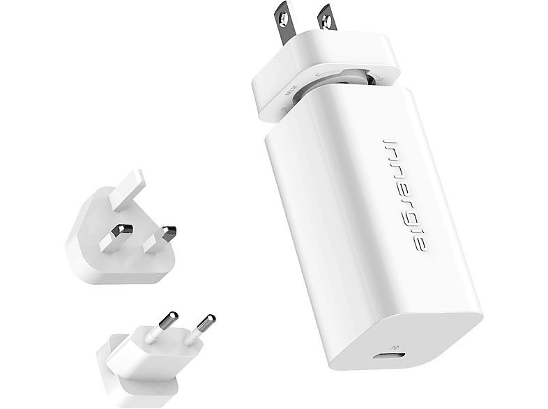 INNERGIE 73993 Weiß 20 Universal, mit LAPTOP 60W Volt, USB-C bis zu ADAPTER Ladegerät Anschluss, UNIVERSAL USB-C