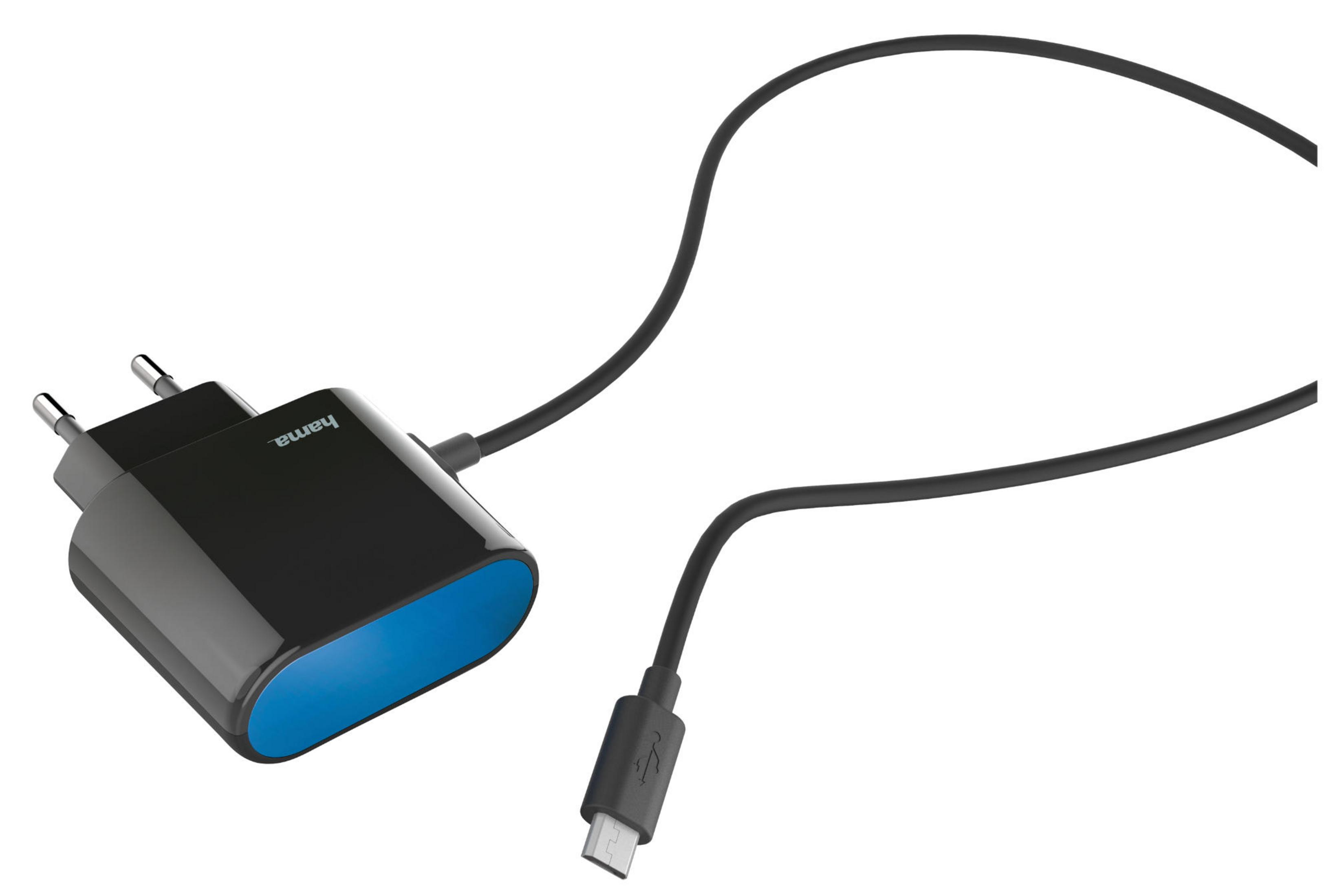 HAMA 173600 LADEG.MICRO-USB, 2.4A, SC Universal, Schwarz Ladegerät