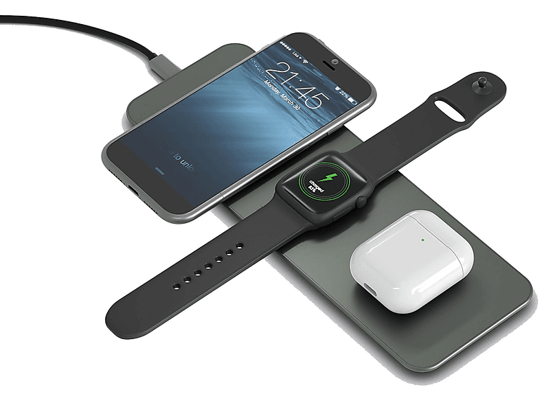 TERRATEC 326445 CHARGEAIR ALL GREEN Induktive Ladestation Universal, Grün