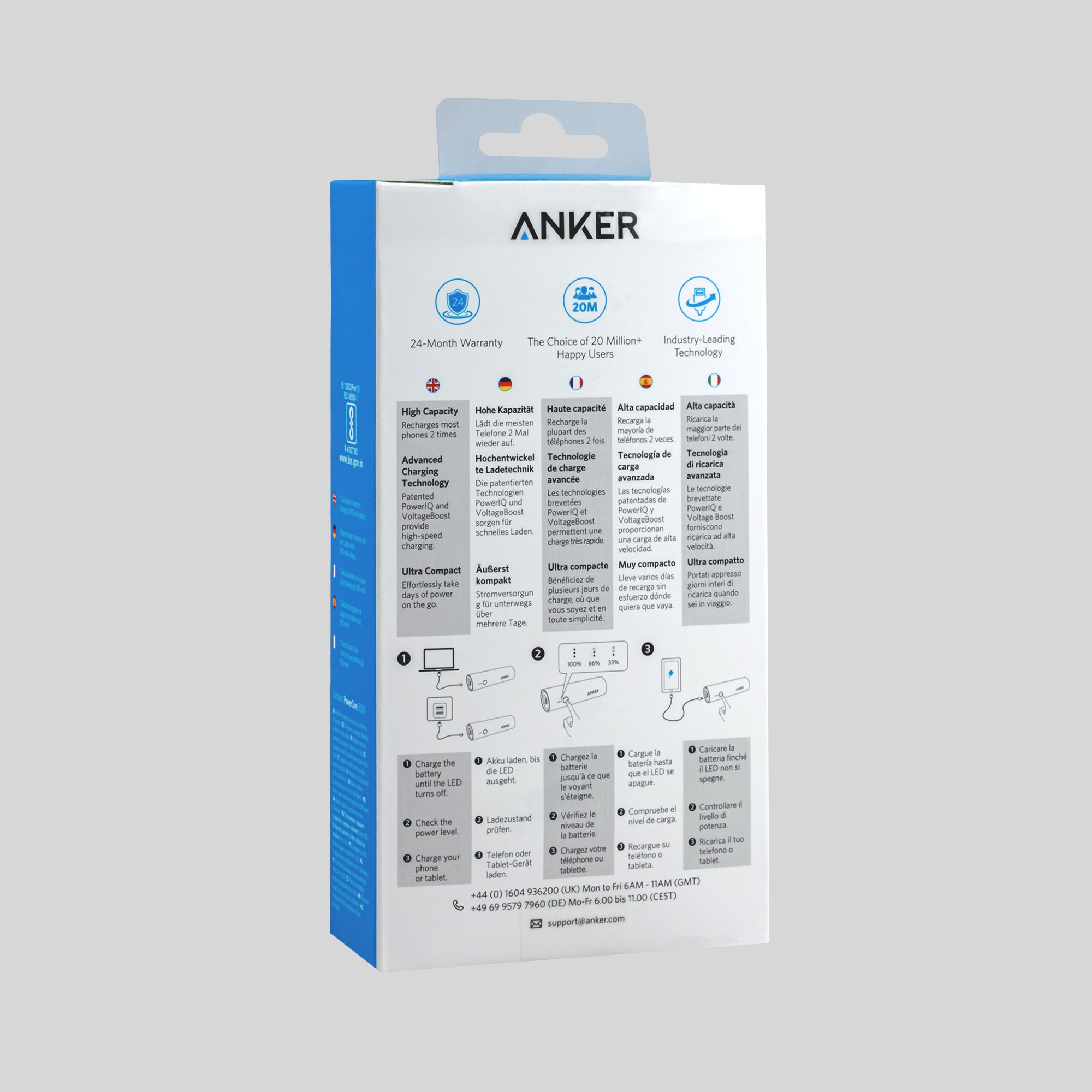 ANKER Anker PowerCore 5000 Powerbank Powerbank mAh 5000 Schwarz