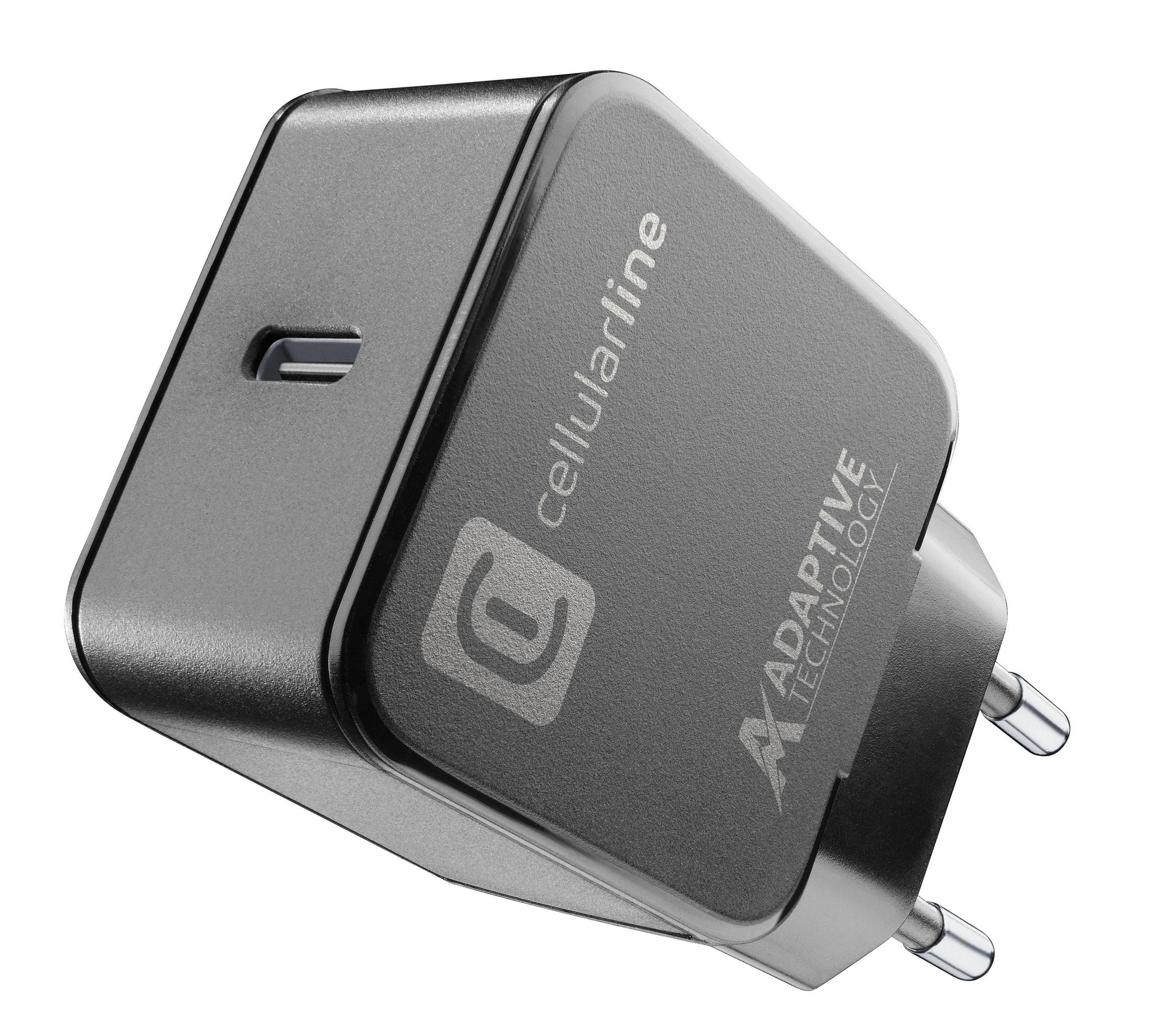 Cargador Cellularline con tecnología adaptativa.