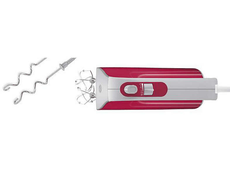 Bosch MFQ40304 Batteur Styline Colour 500W Rouge - Avec Fouets FineCreamer Et Crochets Pétrisseurs