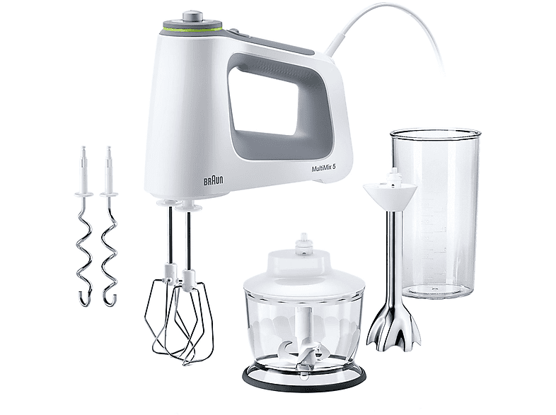 BRAUN HM 5137 WH Handmixer Weiß/Grau (750 Watt, 0.5 l)
