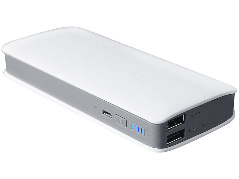 Weiß/Grau Powerbank FTB10000PB 10000 ICONBIT mAh POWERBANK 10.000MAH SMART WEISS