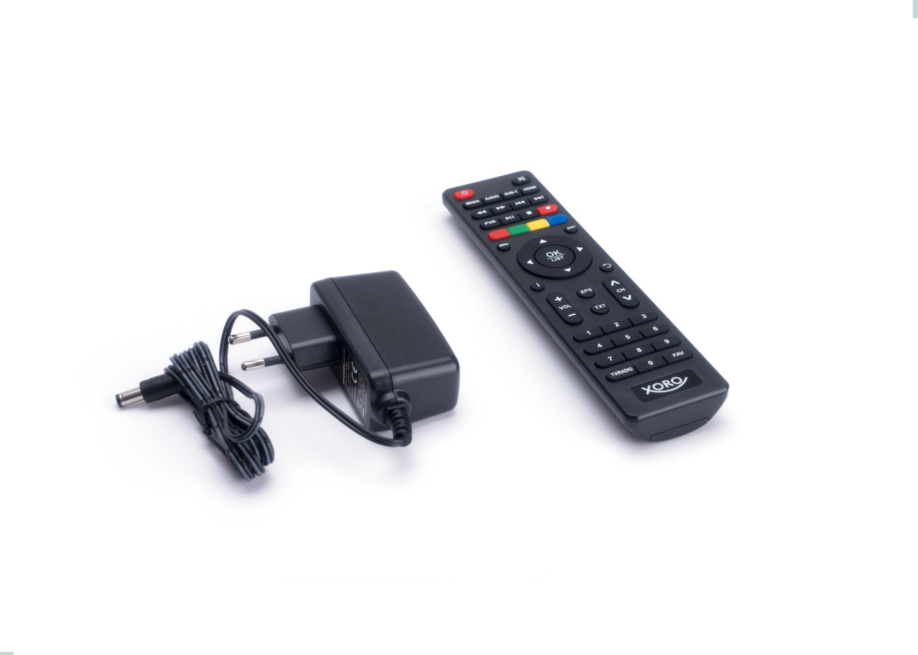 DVB-T2 Receiver DVB-T2 8730 HRT (H.264), DVB-T2 XORO (HDTV, (H.265), SCHWARZ PVR-Funktion, DVB-T, Schwarz)