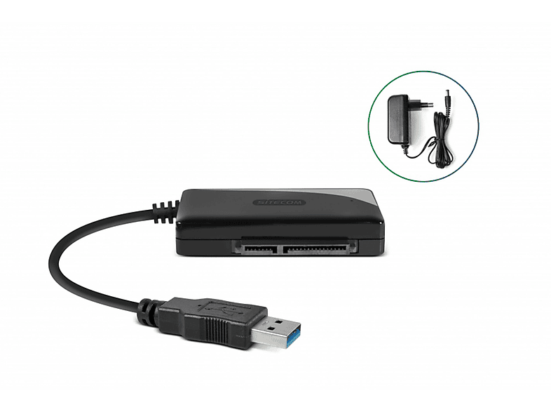 SITECOM CN-333 USB-ADAP USB3.0 SATA+POW, Adapter TO