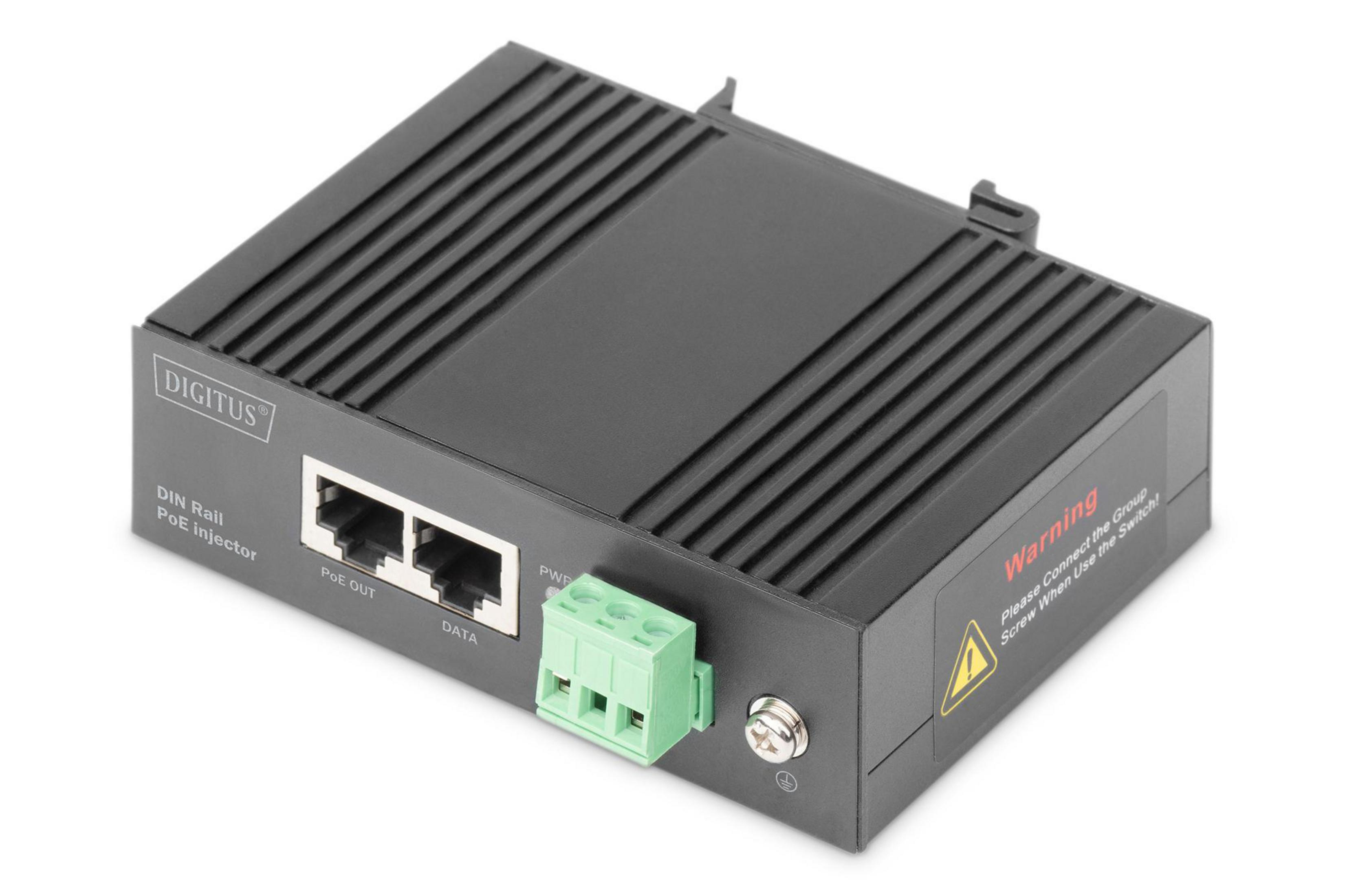 ETHERNET GB Ethernet PoE+ Gigabit DIGITUS W, INJEKTOR 30 Injektor DN-651114 POE+