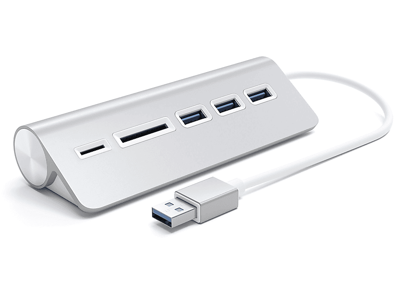 USB Kartenleser USB Hub HUB&CARD ST-3HCRS 3.0 ALUMINIUM READER, und SATECHI