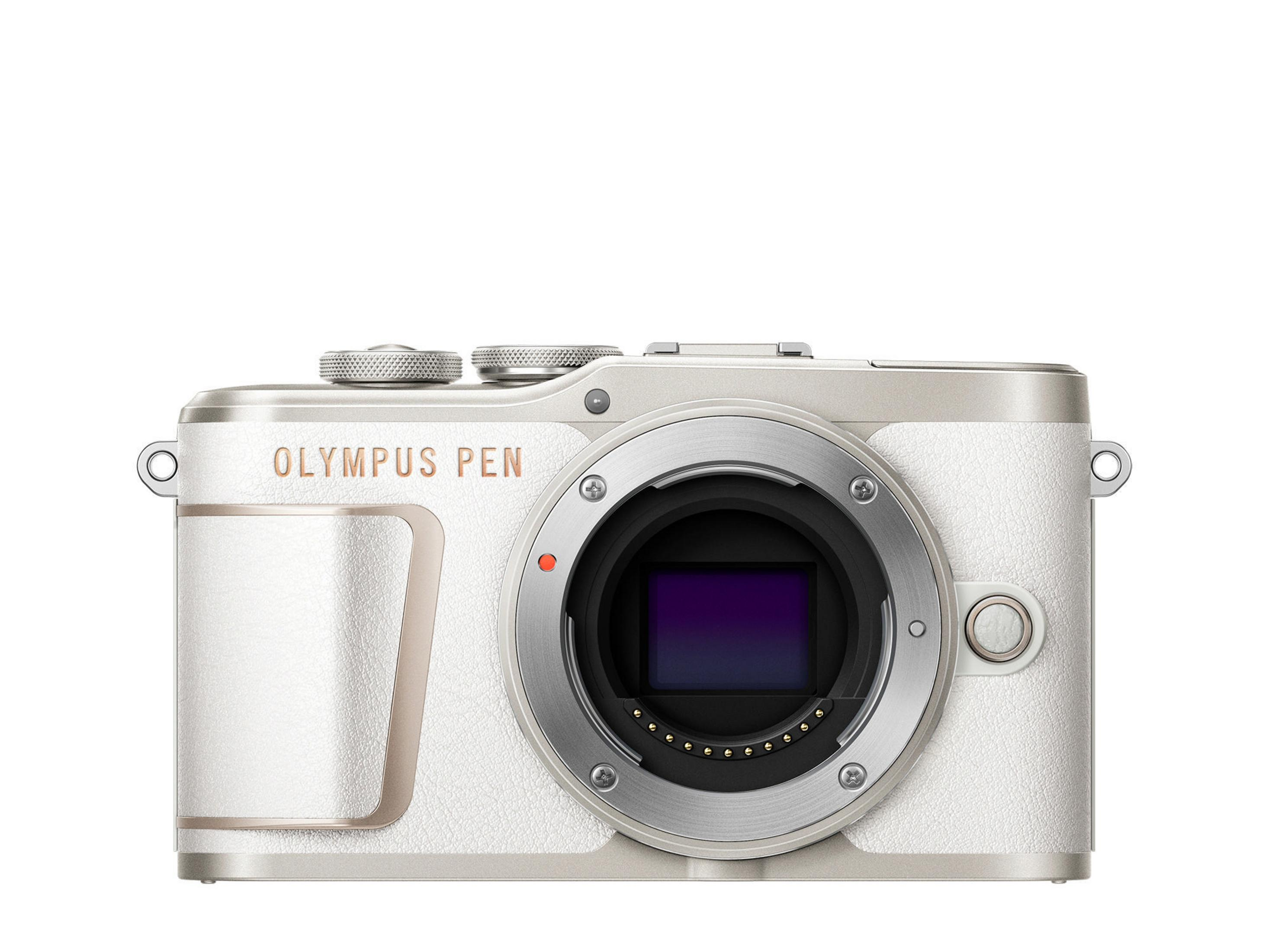 OLYMPUS E-PL10 BODY , 7,6 cm Display WLAN Touchscreen, Systemkamera WHITE