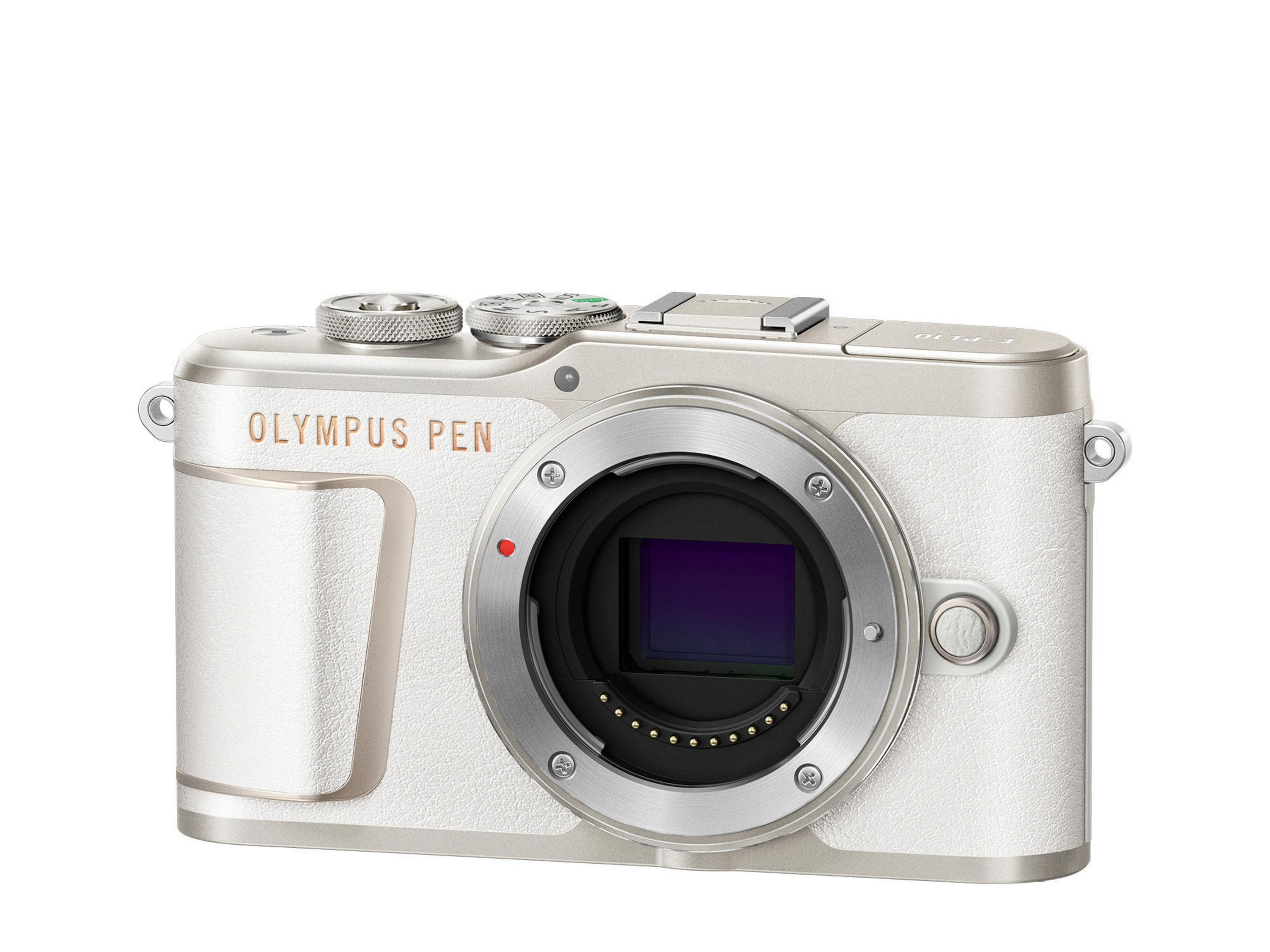 OLYMPUS E-PL10 BODY WHITE Systemkamera Touchscreen, cm 7,6 Display WLAN 