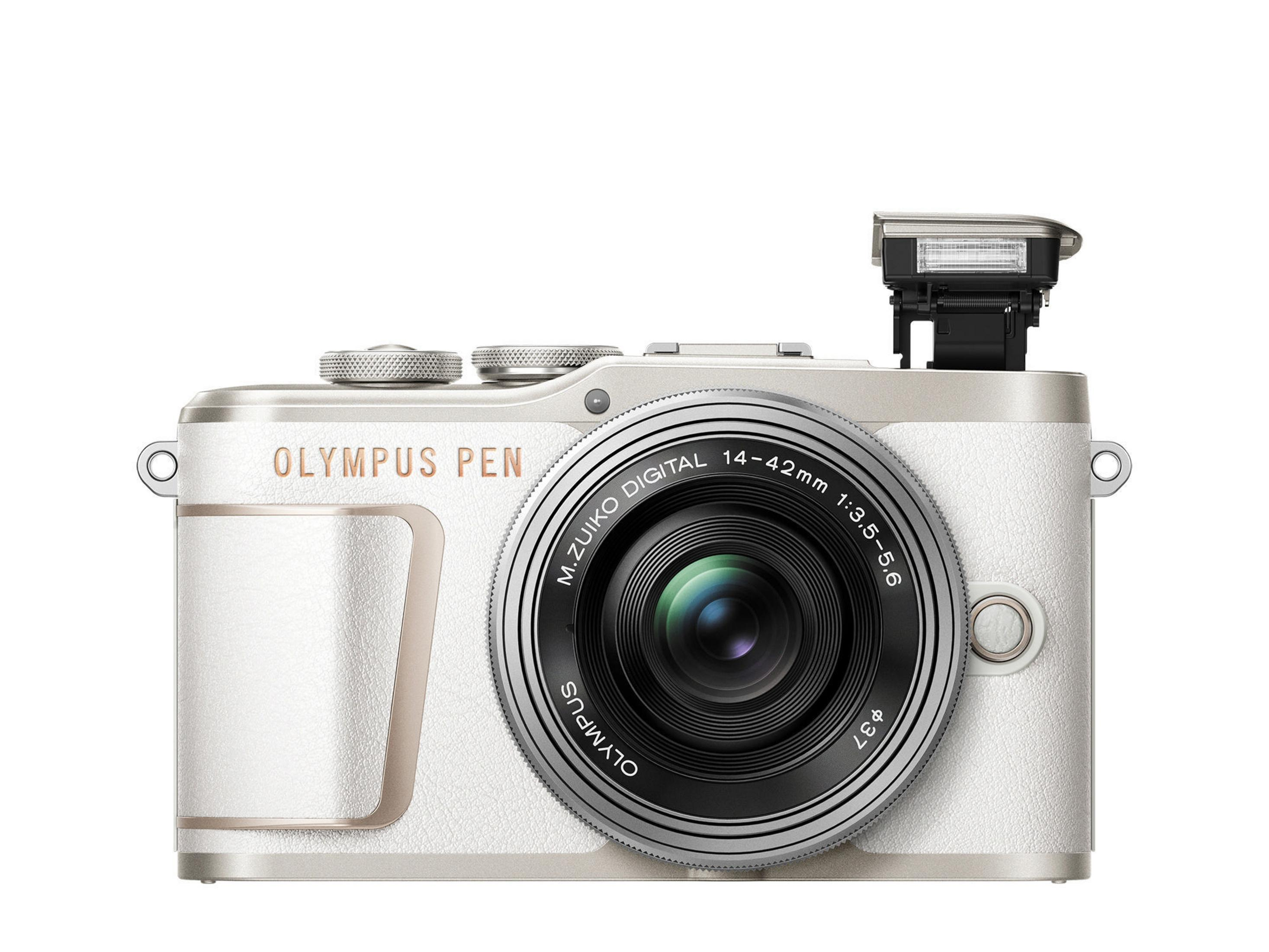 OLYMPUS E-PL10 Display EZ Objektiv 14-42mm mit Systemkamera , KIT 7,6 WHT/SLV Touchscreen, WLAN 1442 cm