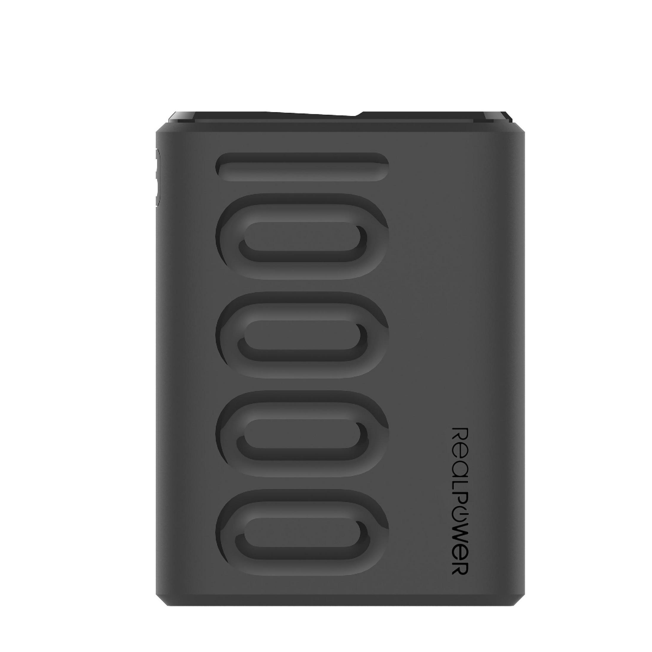 REALPOWER 323368 PB-10000PD+ BLACK 10000 Powerbank mAh Schwarz