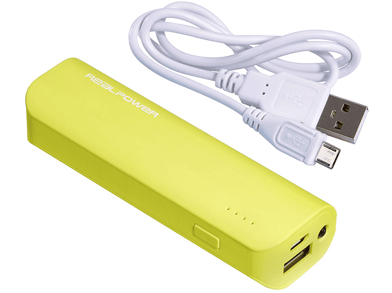 REALPOWER 162363 PB 2600 LIMETTE GRÜN MAH Powerbank 2600 mAh Limette