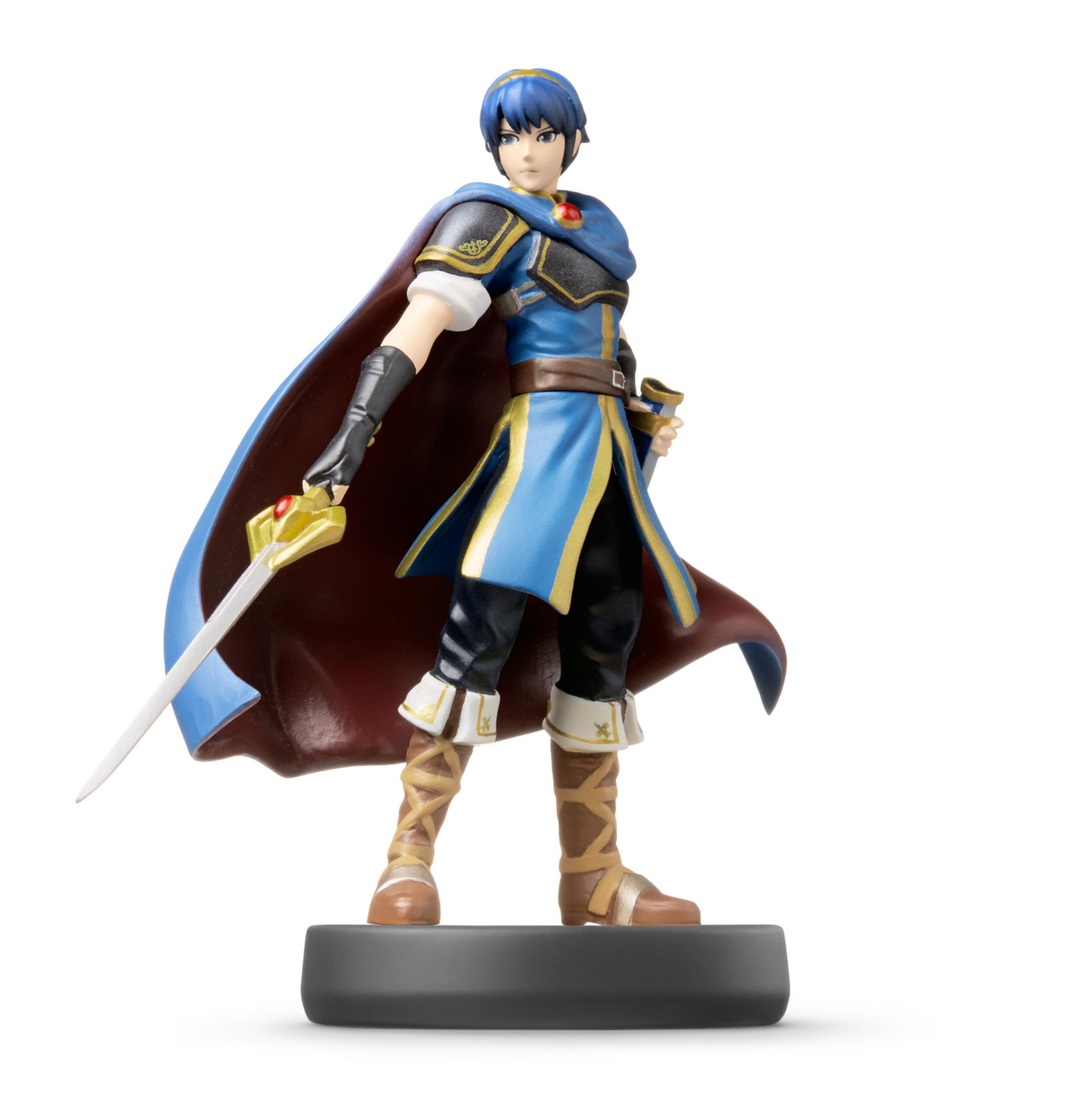 Eine Figur eines männlichen Charakters mit einem Schwert. Er trägt blaue und goldene Rüstung.