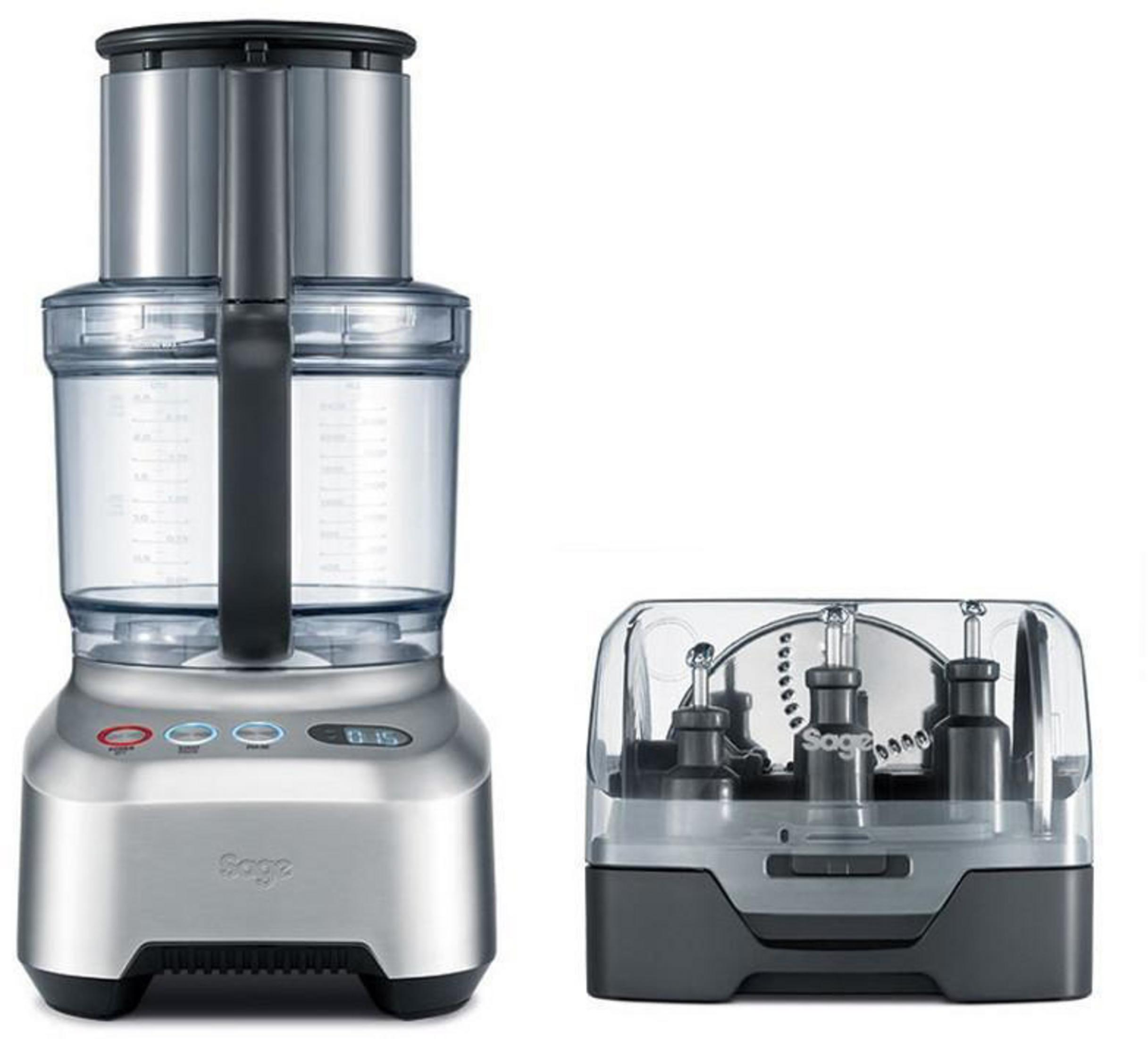 SAGE SFP800BAL2EEU1 KITCHEN WIZZ PRO Kompaktküchenmaschine Silber (Rührschüsselkapazität: 3,7 l, 2000 Watt)