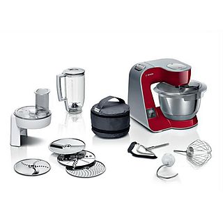 Robot de cocina - BOSCH MUM5X720, 1000 W, 3,9 l, Rojo