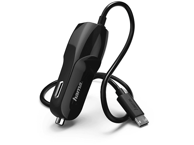 HAMA 173671 KFZ-LADEG.MICRO-USB,1A,SZ KFZ-Ladegerät Schwarz 5 Volt, Universal
