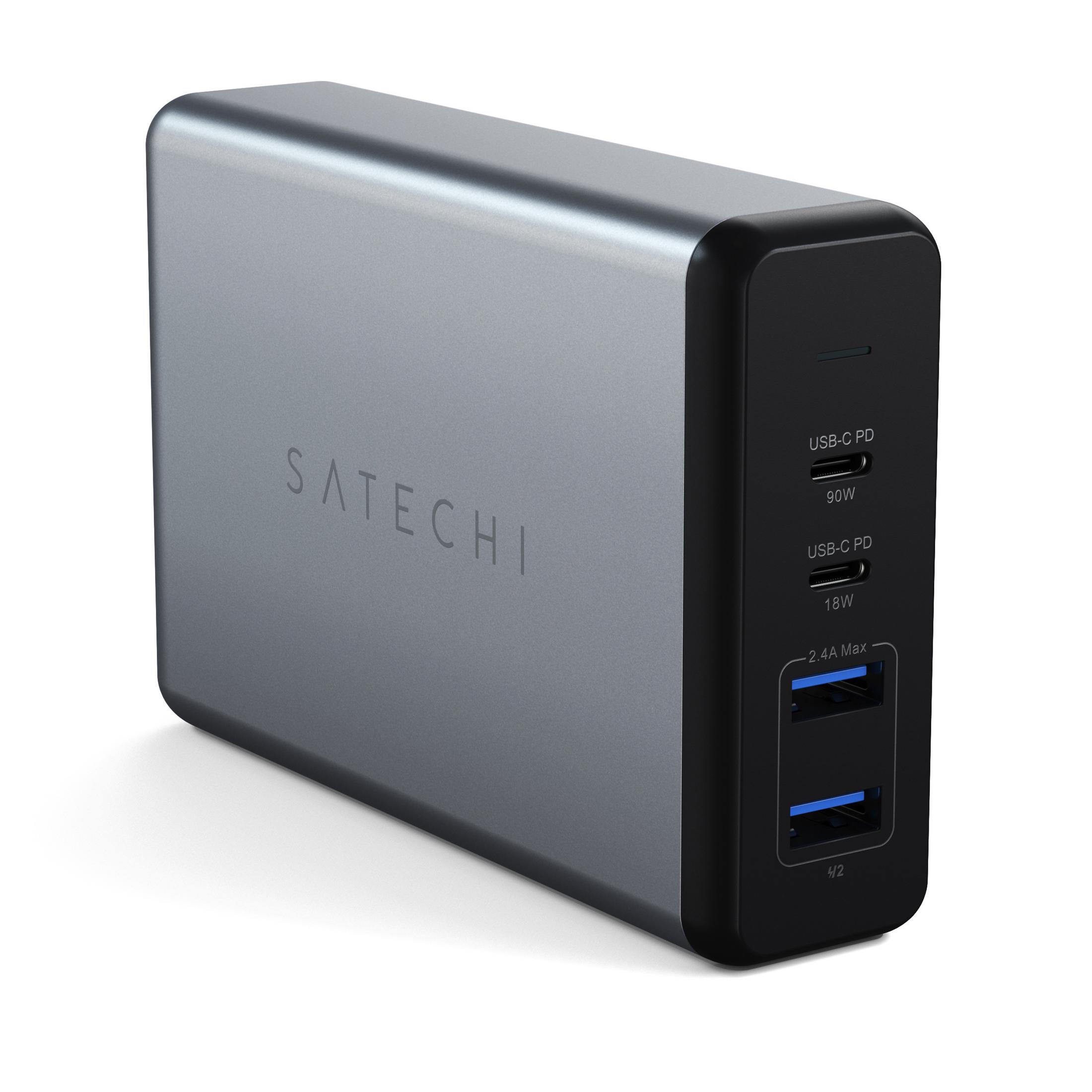 SATECHI 108W Pro USB-C - PD Charger Ladegerät Universal, Desktop anthrazit Volt, 240 100