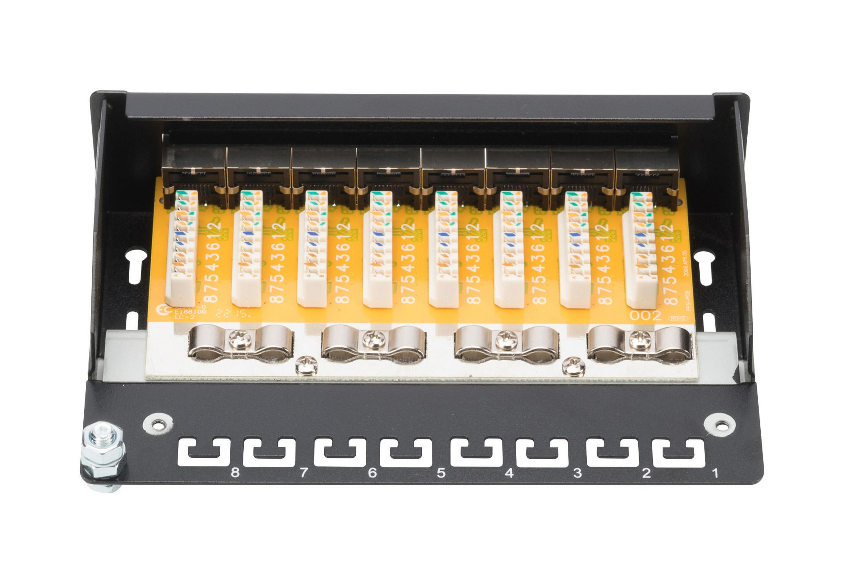 CAT6, PATCH SD 8PORT 91608 PANEL DN Patchpanel DIGITUS