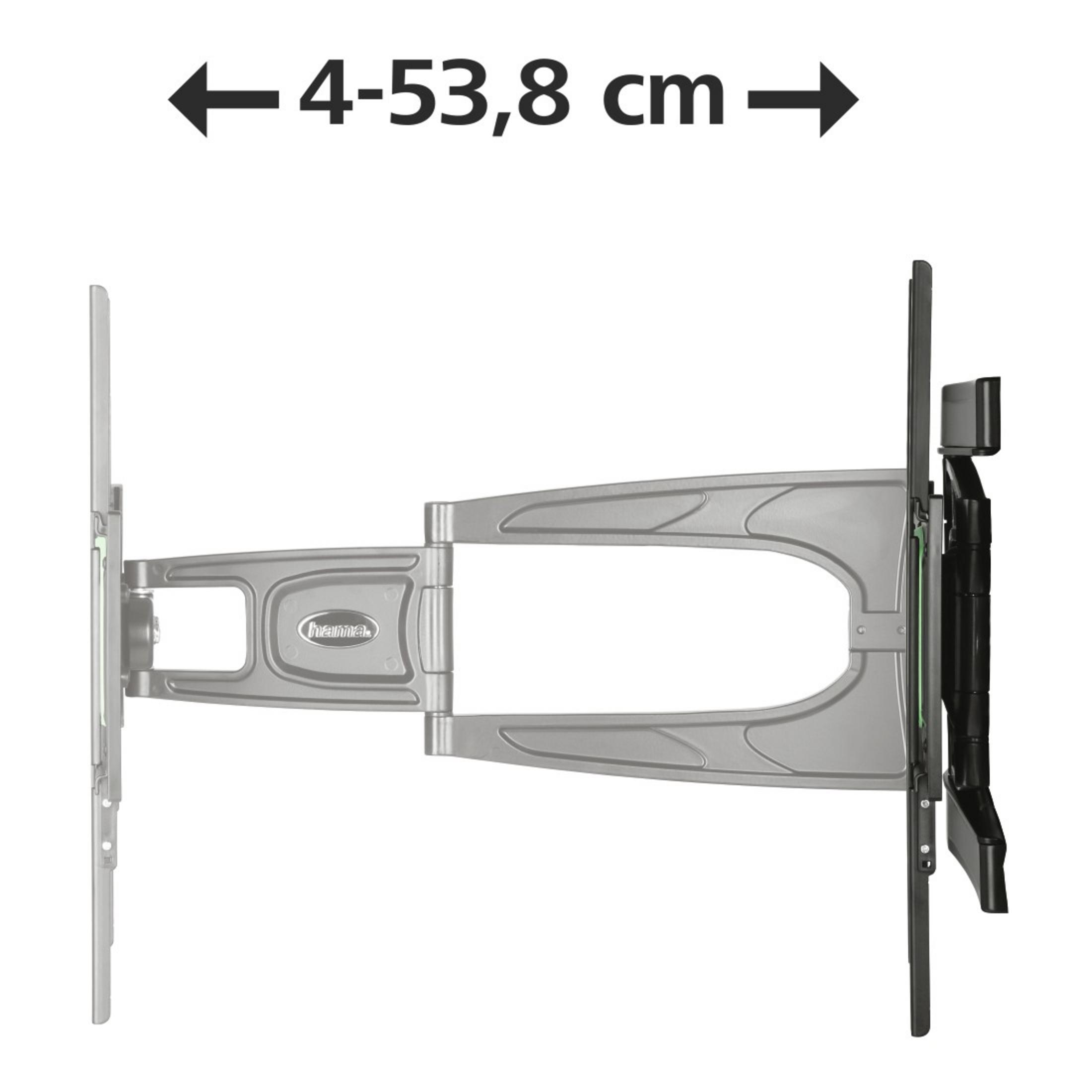 TV-Wandhalterung, grau, mit einer Messung von 4-53,8 cm.