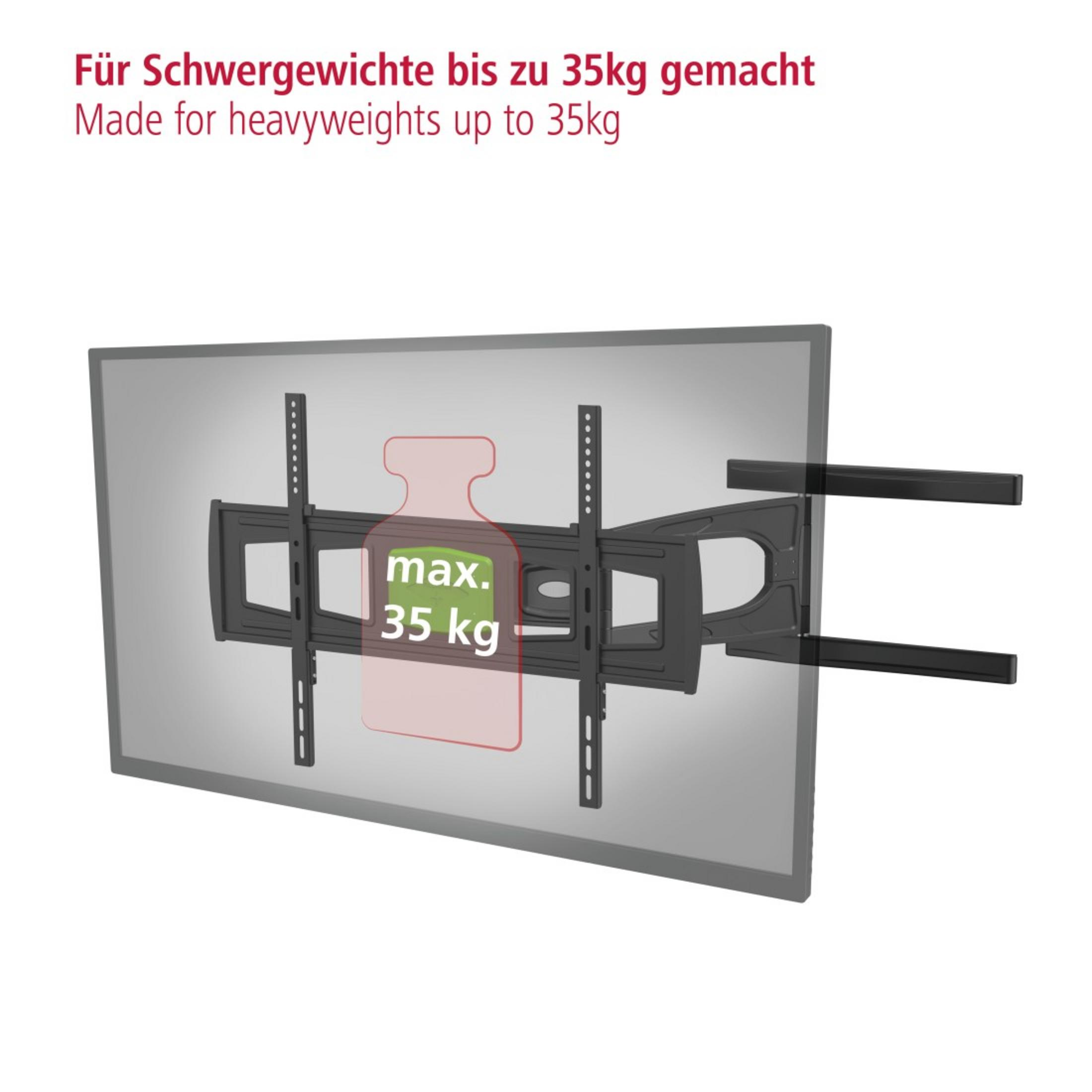 Schwarz Wandhalterung, HAMA 108751 TV-WH,FM,3-ST,SW,2-ARM