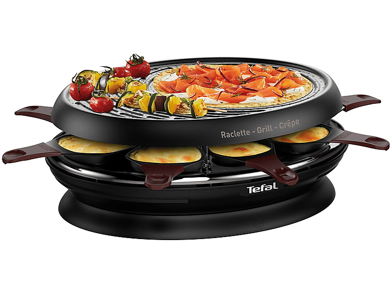 TEFAL Grill, 8 Raclette, PERSONEN RE 3200 Crêpemaker FÜR 3IN1