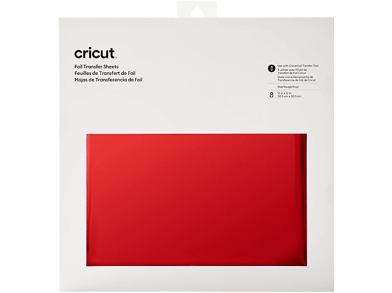 CRICUT 2008721 FOIL SHEETS 30X30CM 8 SHEETS RED Transferfolie Rot