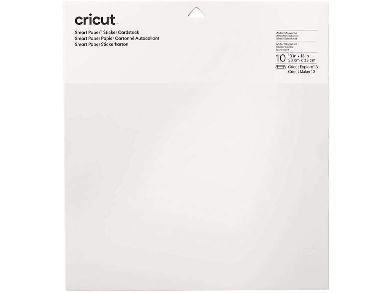 SSC CRICUT Smart 10 Sticker WHITE White SHEETS 2008317