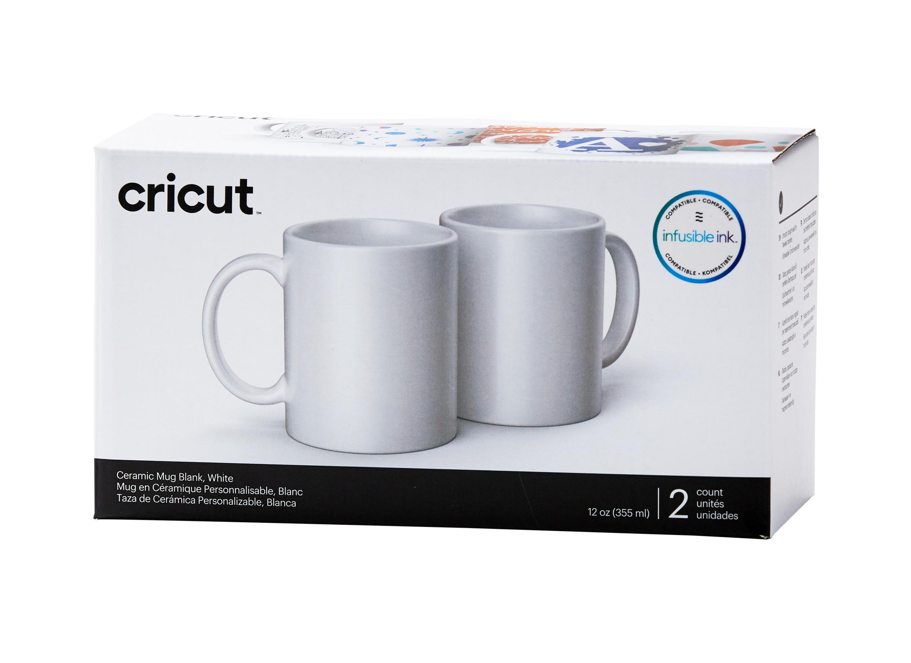 2007821 White 2PACK MUG 350ML Keramiktasse CRICUT WHITE