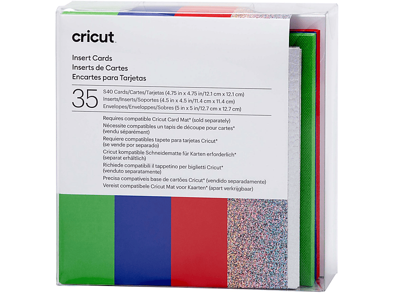 CRICUT 2009475 INSERT Mehrfarbig (12,1 Einlegekarten CARDS 35- RAINBOW ) S40 X12,1