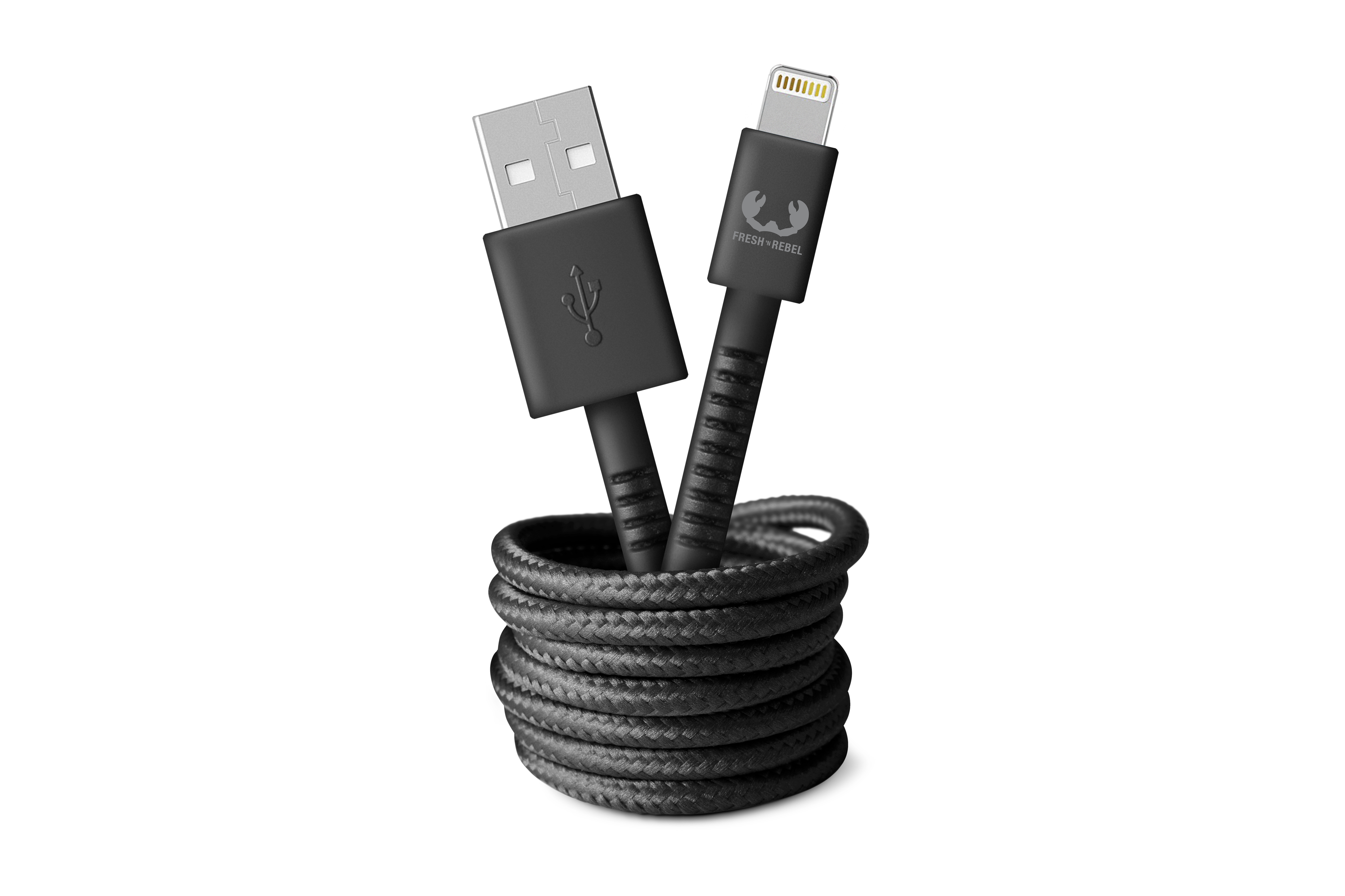 FRESH \'N REBEL USB - Lightning Storm 2 - Fabriq m, Ladekabel, Grey cable 2.0m, Apple